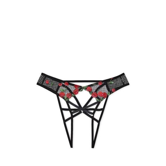 NWT Victoria’s Secret set Very Sexy Cherry Embroidery Corset 34C & Panty Sz S - Picture 8 of 8